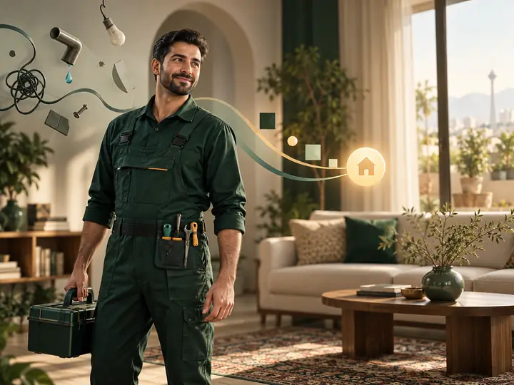 متخصص خدمات منزل در محل مشتری